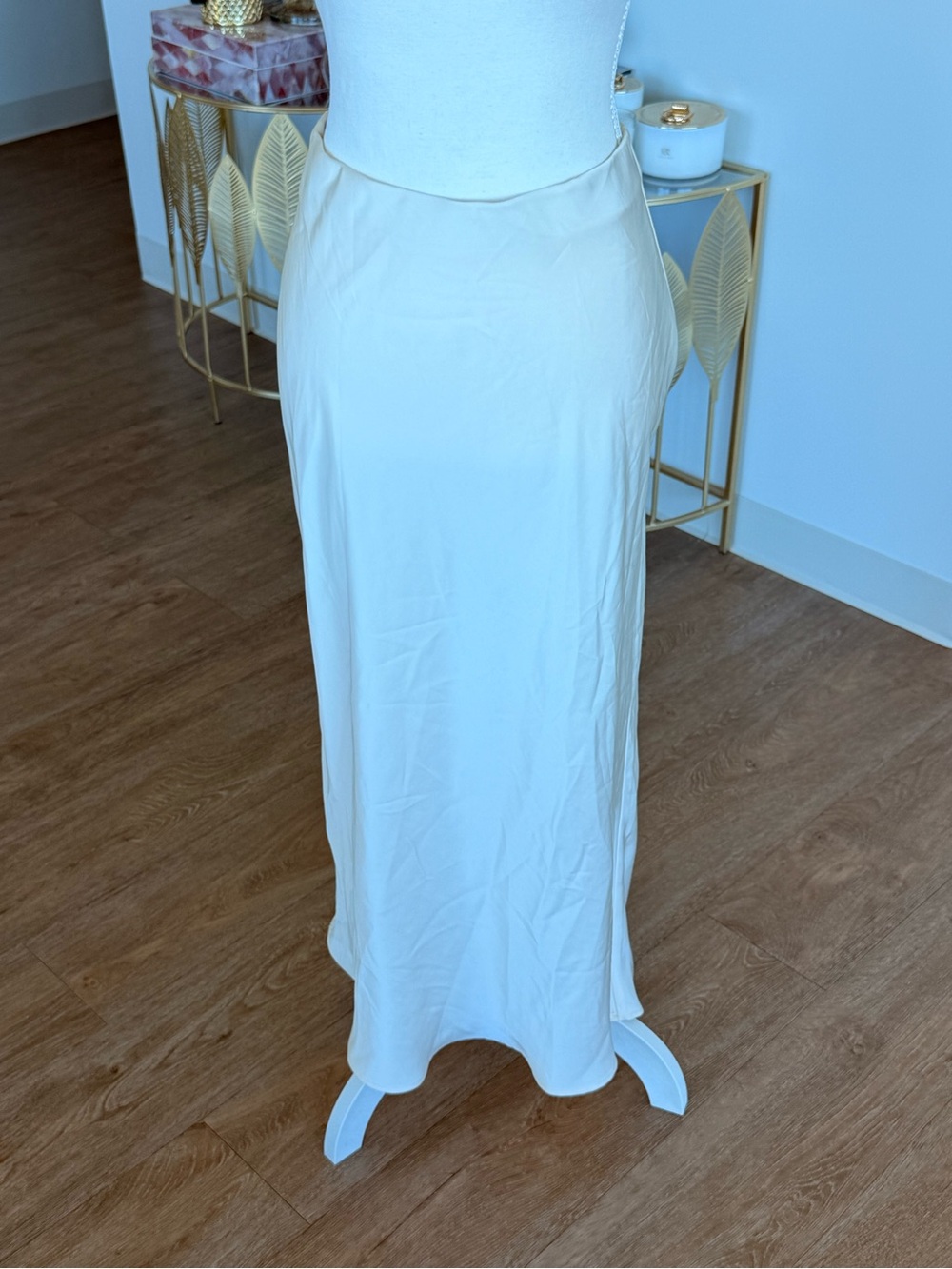 Rachel Zoe Cream midi  Slip Skirt